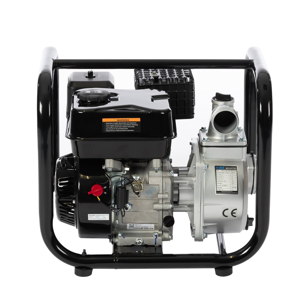SGS 212cc Petrol Clean Water Pump - 2 Inch / 50mm Suction & Discharge - 4 Stroke
